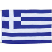 High quality Greek flag 75 x 110 cm, 150D polyester, all-swen stripes, Two 
