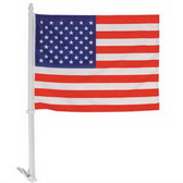 High-Quality 2-ply Car Window Flag With Clip Attachment