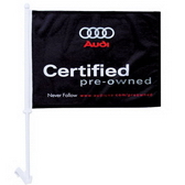 High-Quality 1-ply Car Window Flag With Clip Attachment