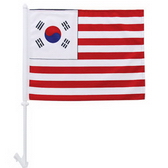 High-Quality 2-ply Car Window Flag With Clip Attachment