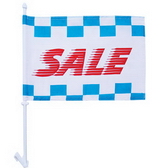 High-Quality 1-ply Car Window Flag With Clip Attachment