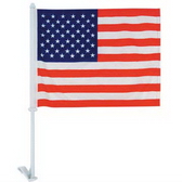 High-Quality 1-ply Car Window Flag With Clip Attachment