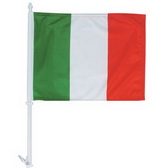 High-Quality 1-ply Car Window Flag With Clip Attachment