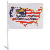 High-Quality 2-ply Car Window Flag With Clip Attachment