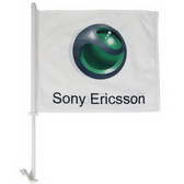 High-Quality 2-ply Car Window Flag With Clip Attachment