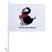 High-Quality 2-ply Car Window Flag With Clip Attachment