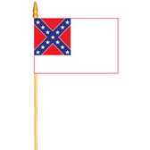 Hand flag, stitching borders with three staples onto 30