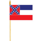 Hand flag, stitching borders with three staples onto 30