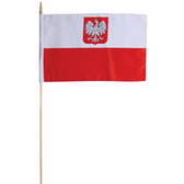 Hand flag, stitching borders with three staples onto 30