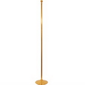 Office flag pole & base, stainless steel & titanium-gold plating