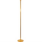 Office flag pole & base, stainless steel & titanium-gold plating