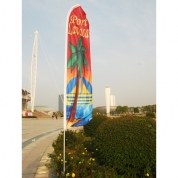 High quality beach flag with 300D polyester sleeve