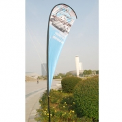 High quality beach flag with 300D polyester sleeve