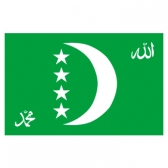 Comoros Flags     High-Quality 1-ply Car Window Flag With Clip Attachment