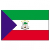 Equatorial Guinea Flags     High-Quality 1-ply Car Window Flag With Clip Attachment