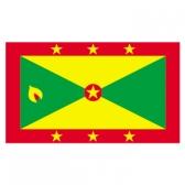 Grenada Flags      High-Quality 1-ply Car Window Flag With Clip Attachment