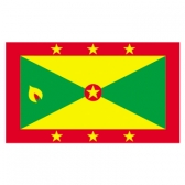 Grenada Flags      High-Quality 1-ply Car Window Flag With Clip Attachment