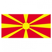 Macedonia Flags      High-Quality 1-ply Car Window Flag With Clip Attachment