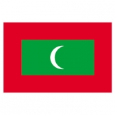 Maldives Flags      High-Quality 1-ply Car Window Flag With Clip Attachment
