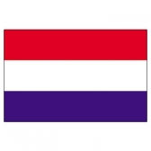 Netherlands Flags      High-Quality 1-ply Car Window Flag With Clip Attachment
