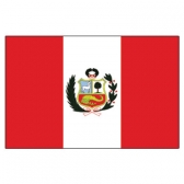 Peru  Flags      High-Quality 1-ply Car Window Flag With Clip Attachment