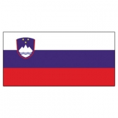Slovenia Flags      High-Quality 1-ply Car Window Flag With Clip Attachment