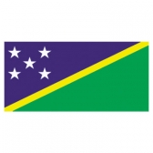 Solomon Islands Flags      High-Quality 1-ply Car Window Flag With Clip Attachment