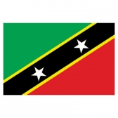 St. Kitts & Nevis Flags      High-Quality 1-ply Car Window Flag With Clip Attachment
