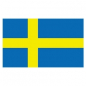 Sweden  Flags      High-Quality 1-ply Car Window Flag With Clip Attachment