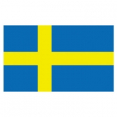 Sweden  Flags      High-Quality 1-ply Car Window Flag With Clip Attachment