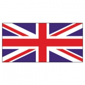 United Kingdom Flags      High-Quality 1-ply Car Window Flag With Clip Attachment