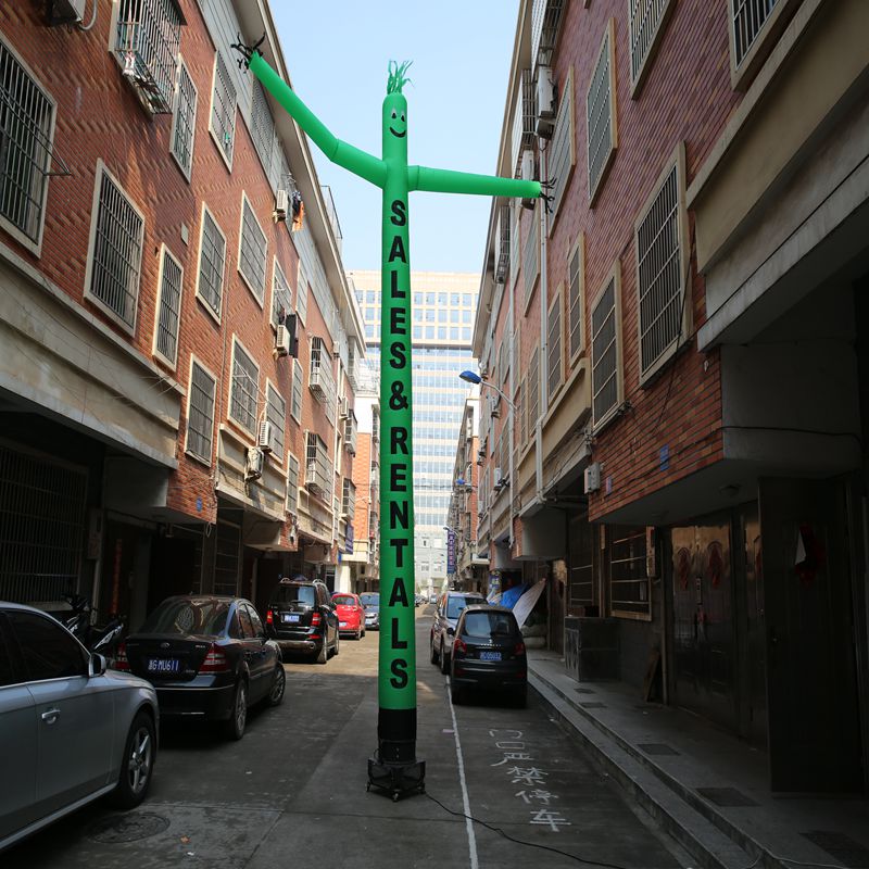 Green Color Custom Logo Inflatable Air Dancers for Sales & Rentals