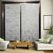 3D Static Cling Removable Window Film Stained Flower Glass Sticker Bathroom Slide Door