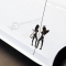 Trendy Reflective Car Styling Devil Angel Car Stickers Decorating Stickers 
