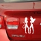 Trendy Reflective Car Styling Devil Angel Car Stickers Decorating Stickers 