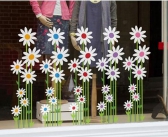 High Quality Custom Large Size Static Flower Window Clings