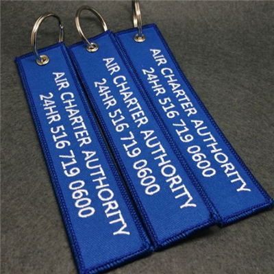 Custom Made High End Fabric Key Tag Embroidery Patches