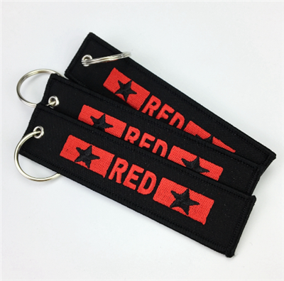 Promotional Gift Customized Woven Fabric Key Tag