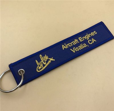 Embroidered Plane Key Tag Aircraft Keychain for Advertising