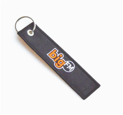 Factory Custom Woven Keychain Embroidery Key Tag