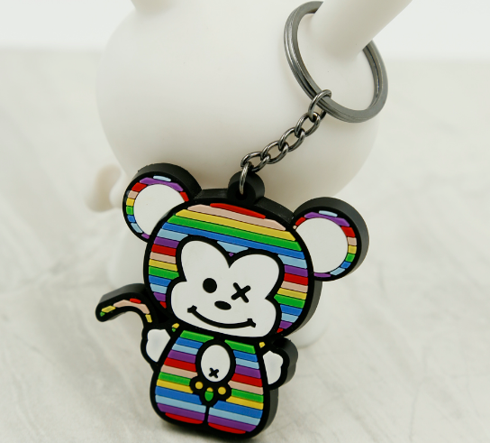 Custom 3D Keychain Soft Rubber Key Tag Manufaturer