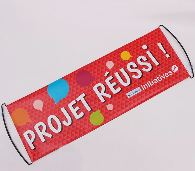 Custom Logo Roll Up Banner Hand Held Scrolling Banner Manufacturer