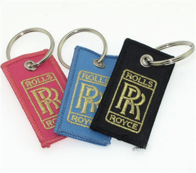 Top Quality Custom Design Keychain Woven Key Tag